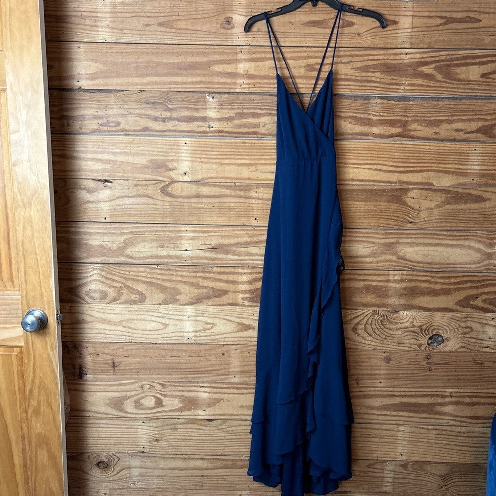 Lulu's Blue High Low Sundress with Spaghetti Straps